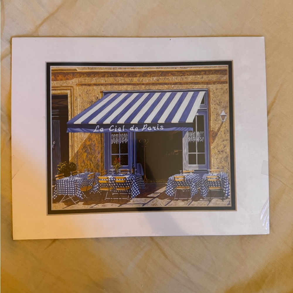 La Ciel de Paris Art Print with Blue and White Accents